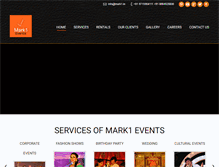 Tablet Screenshot of mark1events.com